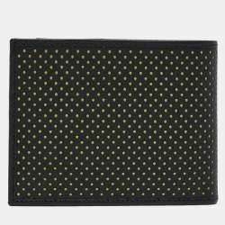 Chopard Black/Yellow Perforated Leather Bifold Wallet
