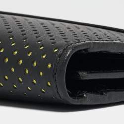 Chopard Black/Yellow Perforated Leather Bifold Wallet