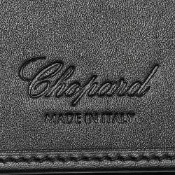 Chopard Black/Yellow Perforated Leather Bifold Wallet