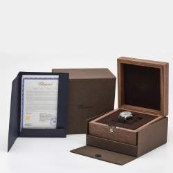 Pre Owned Chopard Silver Dial Stainless Steel Alligator Leather L.U.C 1937 Classic 168558-3001 Men's Wristwatch 42 mm