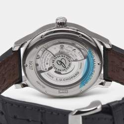Pre Owned Chopard Silver Dial Stainless Steel Alligator Leather L.U.C 1937 Classic 168558-3001 Men's Wristwatch 42 mm