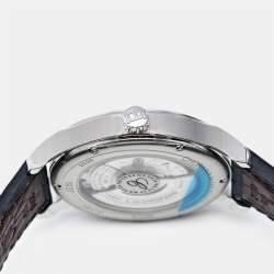 Pre Owned Chopard Silver Dial Stainless Steel Alligator Leather L.U.C 1937 Classic 168558-3001 Men's Wristwatch 42 mm