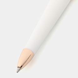 Chopard White Resin Rose Gold Tone Ballpoint Pen