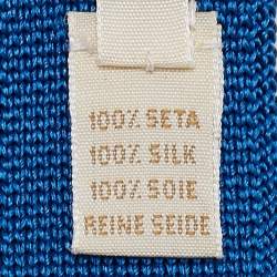 Chopard Blue Silk Knit Skinny Tie