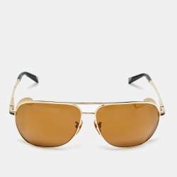 Pre Owned Chopard Brown/Gold Tone SCH C34 Aviator Sunglasses
