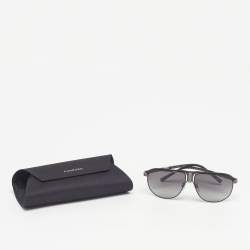 Pre Owned Chopard Black SCHF82 Polarized Aviator Sunglasses