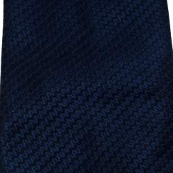 Chopard Navy Blue Patterned Silk Jacquard Traditional Tie