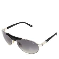 Chopard Black & Silver/ Grey Polarized SCH 931 Aviator Sunglasses