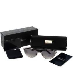Chopard Black & Silver/ Grey Polarized SCH 931 Aviator Sunglasses