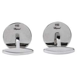 Chopard Silver Tone Classic Mille Miglia Racing Cufflinks