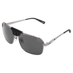 Chopard Silver/Black SCHA02 Polarized Aviator Sunglasses 