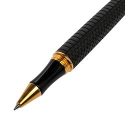 Pre Owned Chopard Racing Black Rubber Yellow Gold Plated Rollerball Pen