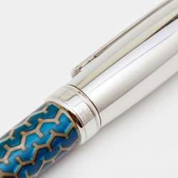 Pre Owned Chopard Blue Sterling Silver Racer Limited Edition Rollerball Pen