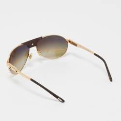 Pre Owned Chopard Brown/Rose Gold SCH983 Limited Edition 885/999 Aviator Sunglasses