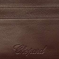 مملوكة مسبقًا محفظة شوپارد بطيّتين جلد بني مع طقم قلم حبر جاف