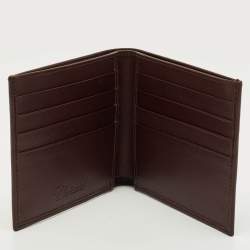 مملوكة مسبقًا محفظة شوپارد بطيّتين جلد بني مع طقم قلم حبر جاف