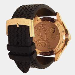 Pre Owned Chopard Mille Miglia 161268-5003 Automatic Silver 18k Rose Gold Men's Wristwatch 44 mm