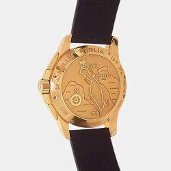 Pre Owned Chopard Mille Miglia 161268-5003 Automatic Silver 18k Rose Gold Men's Wristwatch 44 mm