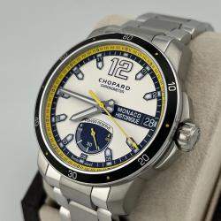 Pre Owned Chopard Grand Prix De Monaco Historique 158569-3001 Automatic White Stainless Steel Men's Wristwatch 44 mm