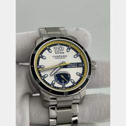 Pre Owned Chopard Grand Prix De Monaco Historique 158569-3001 Automatic White Stainless Steel Men's Wristwatch 44 mm