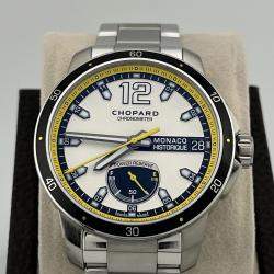 Pre Owned Chopard Grand Prix De Monaco Historique 158569-3001 Automatic White Stainless Steel Men's Wristwatch 44 mm