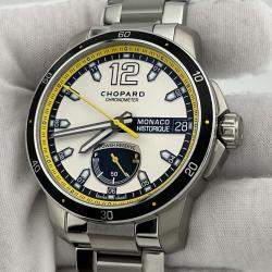 Pre Owned Chopard Grand Prix De Monaco Historique 158569-3001 Automatic White Stainless Steel Men's Wristwatch 44 mm