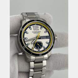 Pre Owned Chopard Grand Prix De Monaco Historique 158569-3001 Automatic White Stainless Steel Men's Wristwatch 44 mm