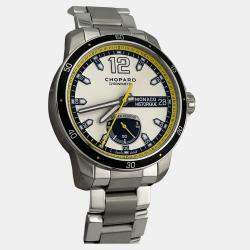 Pre Owned Chopard Grand Prix De Monaco Historique 158569-3001 Automatic White Stainless Steel Men's Wristwatch 44 mm