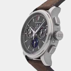Pre Owned Chopard L.U.C Perpetual Chrono 168611-3001 Grey Titanium Manual Winding Men's Watches 45mm