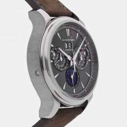 Pre Owned Chopard L.U.C Perpetual Chrono 168611-3001 Grey Titanium Manual Winding Men's Watches 45mm