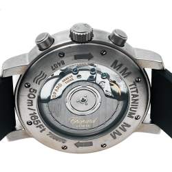 Chopard Black Titanium Happy Mille Miglia Chronograph 8407 Men's Wristwatch 40.5 MM