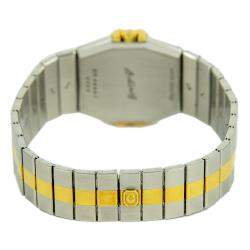 Pre Owned Chopard Silver 18K Yellow Gold And Stainless Steel St Moritz Men's Wristwatch 30 MM