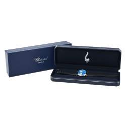 Chopard Blue Stainless Steel Rubber Godolphin Mille Miglia 8271 Men's Wristwatch 39 mm