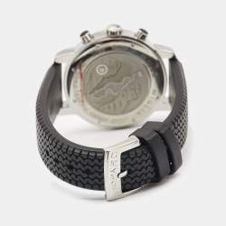 Chopard Silver Stainless Steel Rubber MIlle Miglia 8920 Men's Wristwatch 40 mm