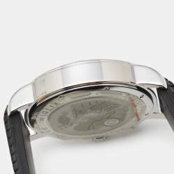 Chopard Silver Stainless Steel Rubber MIlle Miglia 8920 Men's Wristwatch 40 mm