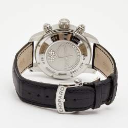 Chopard Silver Stainless Steel Alligator Mille Miglia Jacky Ickx Limited Edition 168998-3002 Men's Wristwatch 42 mm