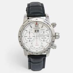 Chopard Silver Stainless Steel Alligator Mille Miglia Jacky Ickx Limited Edition 168998-3002 Men's Wristwatch 42 mm