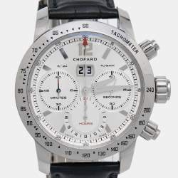 Chopard Silver Stainless Steel Alligator Mille Miglia Jacky Ickx Limited Edition 168998-3002 Men's Wristwatch 42 mm