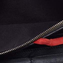 Pre Owned Dior Black Leather Long Wallet