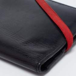 Pre Owned Dior Black Leather Long Wallet