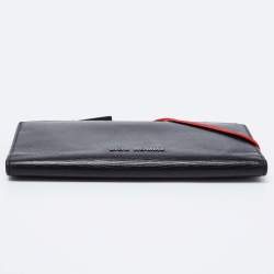 Pre Owned Dior Black Leather Long Wallet