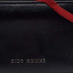 Pre Owned Dior Black Leather Long Wallet