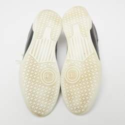 Pre Owned Dior Homme Grey Leather And Suede Low Top Sneakers Size 39