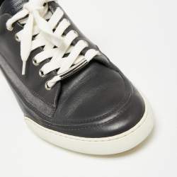 Pre Owned Dior Homme Grey Leather And Suede Low Top Sneakers Size 39