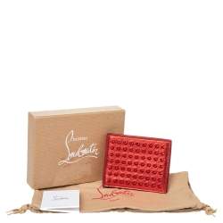 Christian Louboutin Red Spike Leather Paros Wallet