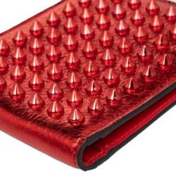 Christian Louboutin Red Spike Leather Paros Wallet