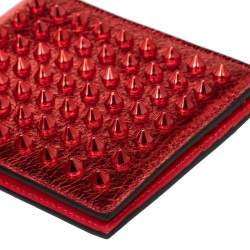Christian Louboutin Red Spike Leather Paros Wallet