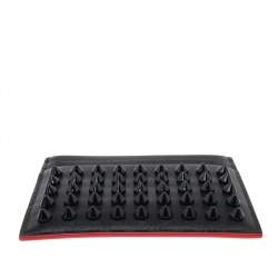 Pre Owned Christian Louboutin Black Leather Kios Spiked Card Holder