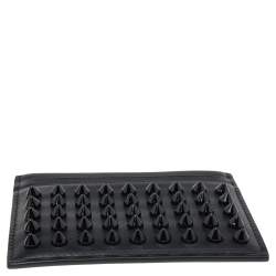 Christian Louboutin Black Leather Kios Spiked Card Holder