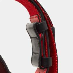 Christian Louboutin Black/Red Leather and Rubber Small Explorafunk Backpack